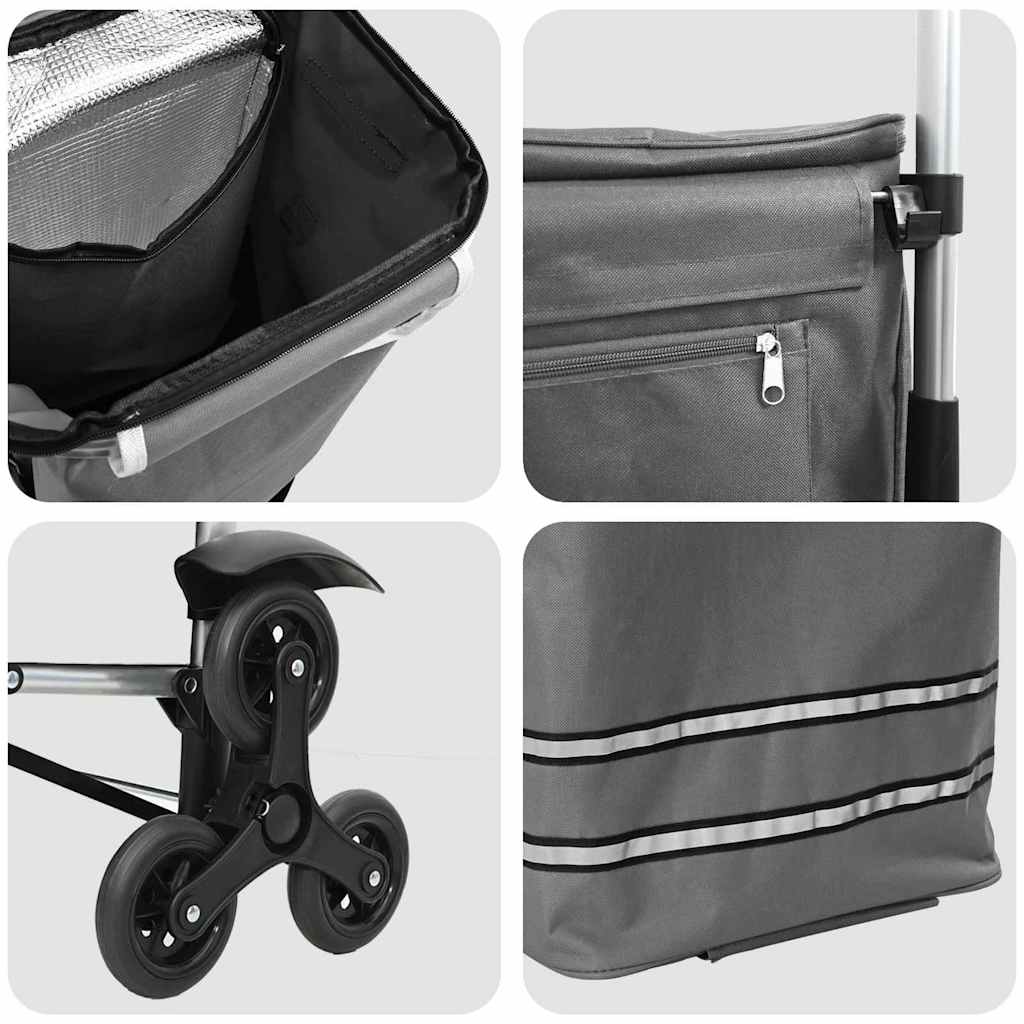 Einkaufswagen Grau 47 x 39 x 100,5 cm Oxford-stoff