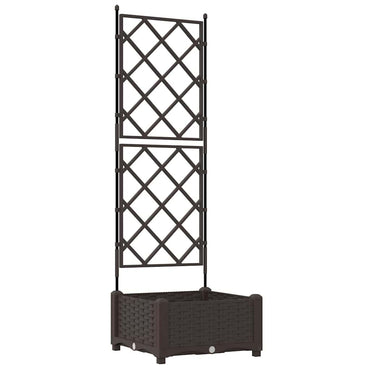 vidaXL Garten-Pflanzgefäß Braun 40 x 40 x 125,5 cm Stahl