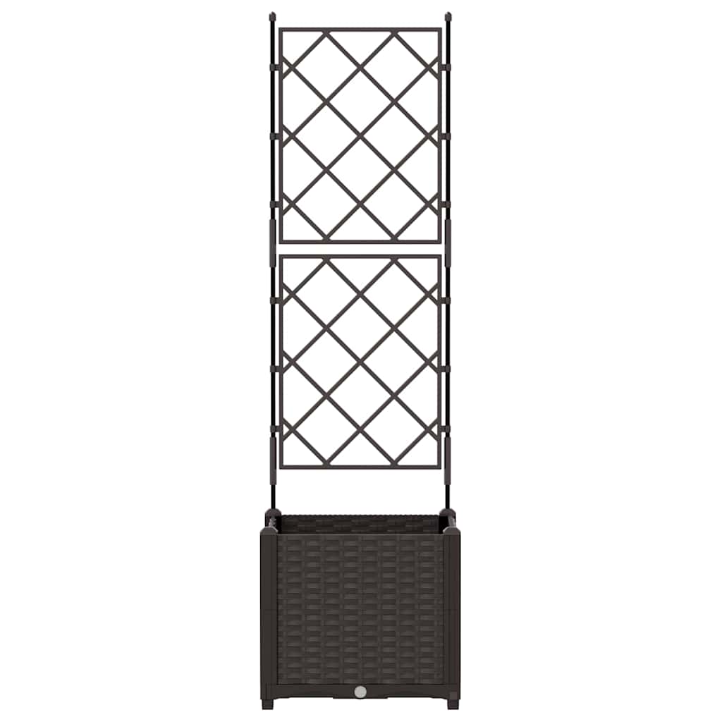 vidaXL Garten-Pflanzgefäß Braun 40 x 40 x 143 cm Stahl