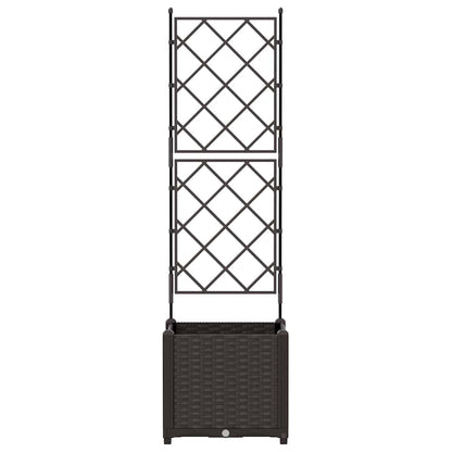 vidaXL Garten-Pflanzgefäß Braun 40 x 40 x 143 cm Stahl