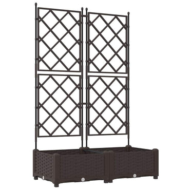 vidaXL Garten-Pflanzgefäß 2 pcs Braun 80 x 40 x 125,5 cm Stahl