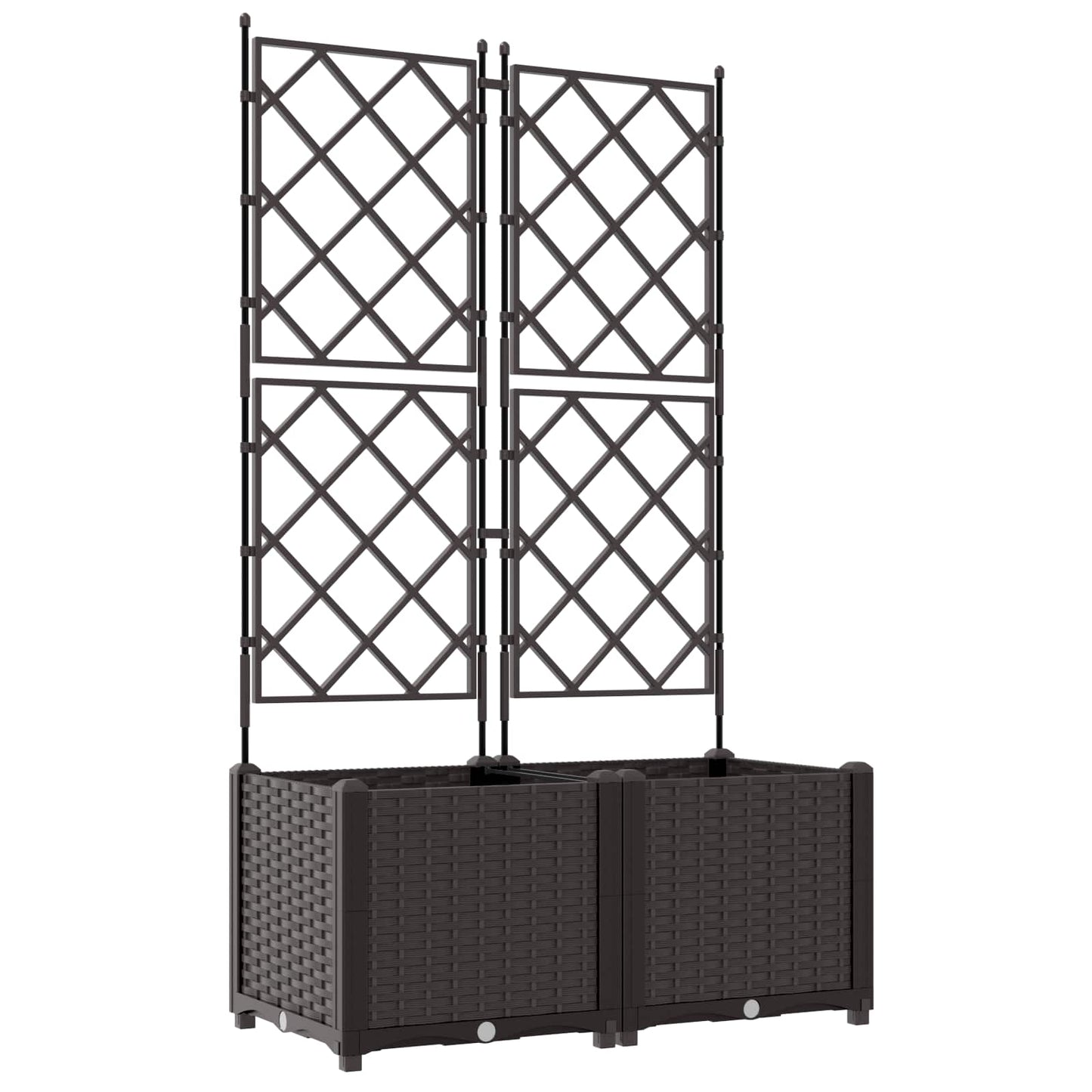 vidaXL Garten-Pflanzgefäß 2 pcs Braun 80 x 40 x 143 cm Stahl