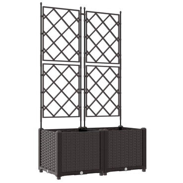 vidaXL Garten-Pflanzgefäß 2 pcs Braun 80 x 40 x 143 cm Stahl