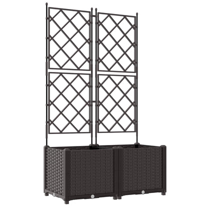 vidaXL Garten-Pflanzgefäß 2 pcs Braun 80 x 40 x 143 cm Stahl