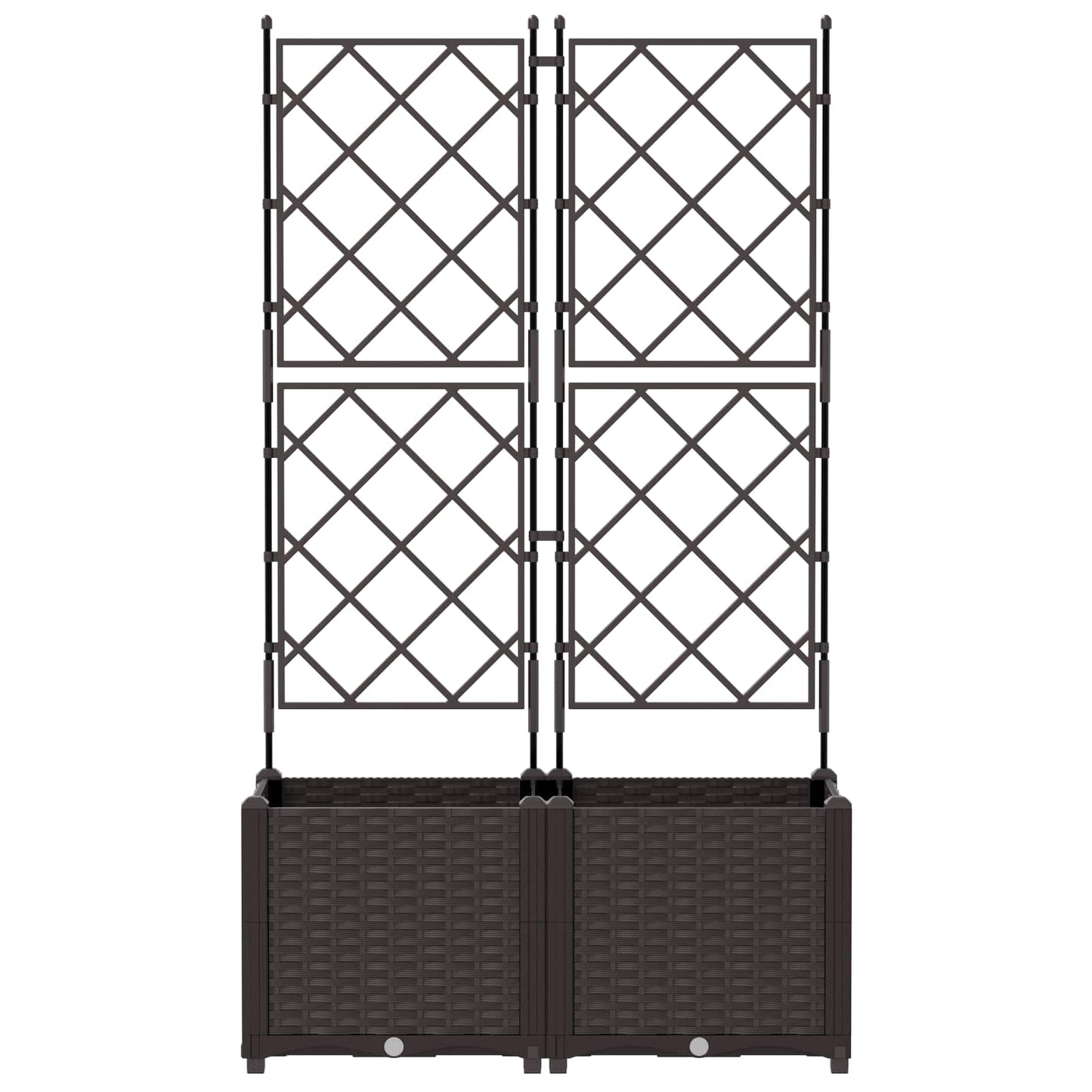 vidaXL Garten-Pflanzgefäß 2 pcs Braun 80 x 40 x 143 cm Stahl