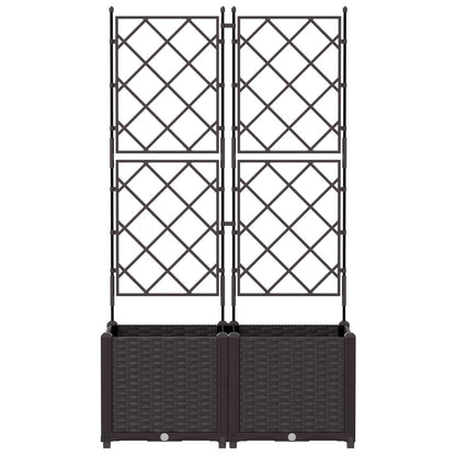 vidaXL Garten-Pflanzgefäß 2 pcs Braun 80 x 40 x 143 cm Stahl