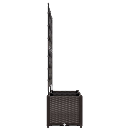 vidaXL Garten-Pflanzgefäß 2 pcs Braun 80 x 40 x 143 cm Stahl