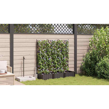 vidaXL Garten-Pflanzgefäß 3 pcs Braun 120 x 40 x 125,5 cm Stahl