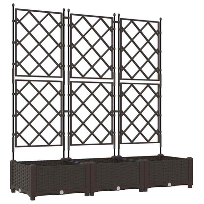 vidaXL Garten-Pflanzgefäß 3 pcs Braun 120 x 40 x 125,5 cm Stahl