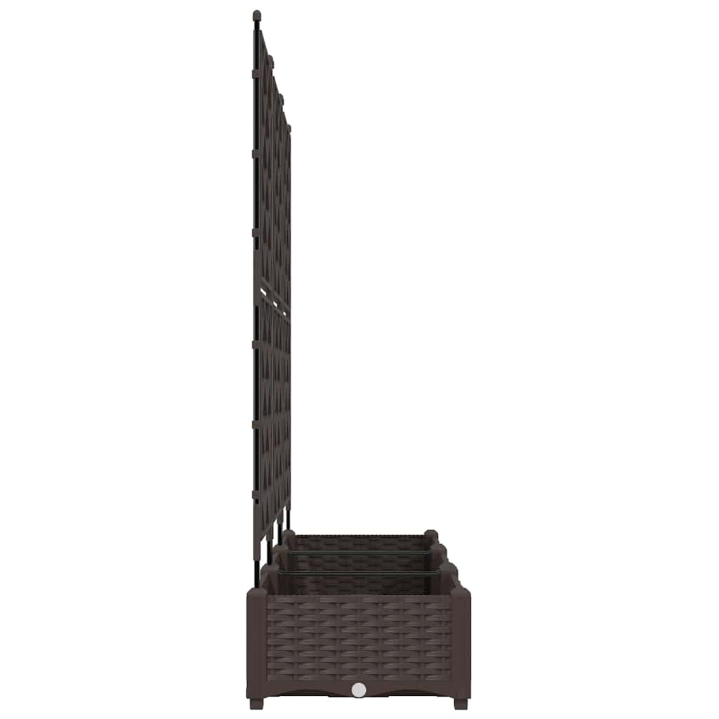 vidaXL Garten-Pflanzgefäß 3 pcs Braun 120 x 40 x 125,5 cm Stahl