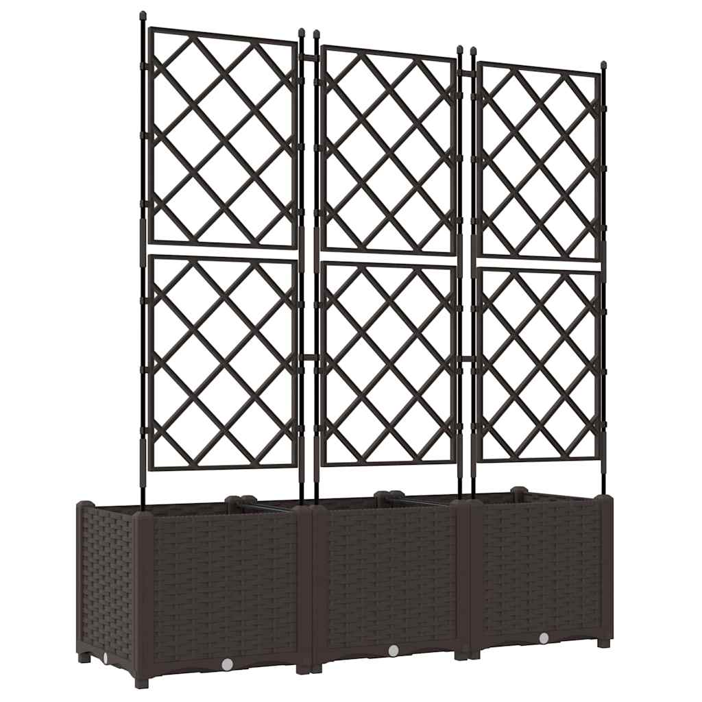 Garten-Pflanzgefäß 3 pcs Braun 120 x 40 x 143 cm Stahl
