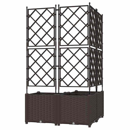 vidaXL Garten-Pflanzgefäß 3 pcs Braun 80 x 80 x 143 cm Stahl
