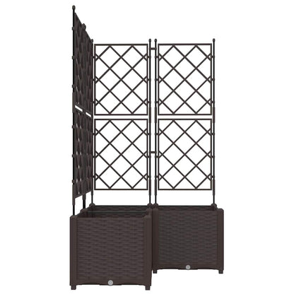 vidaXL Garten-Pflanzgefäß 3 pcs Braun 80 x 80 x 143 cm Stahl