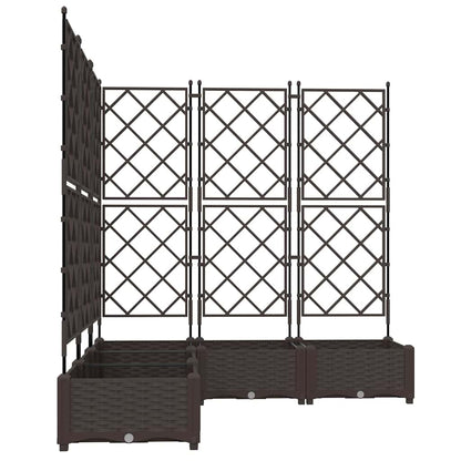 vidaXL Garten-Pflanzgefäß 5 pcs Braun 120 x 120 x 125,5 cm Stahl