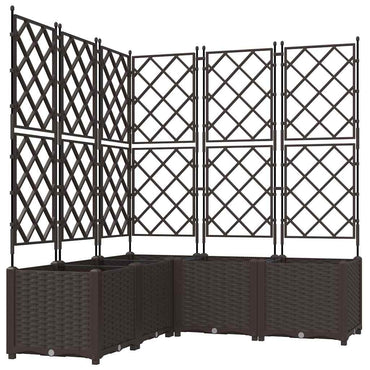 vidaXL Garten-Pflanzgefäß 5 pcs Braun 120 x 120 x 143 cm Stahl