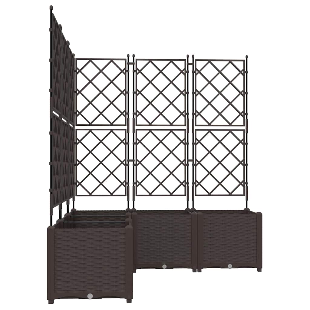 Garten-Pflanzgefäß 5 pcs Braun 120 x 120 x 143 cm Kunststoff
