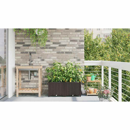 vidaXL Garten-Pflanzgefäß 2 pcs Braun Stahl