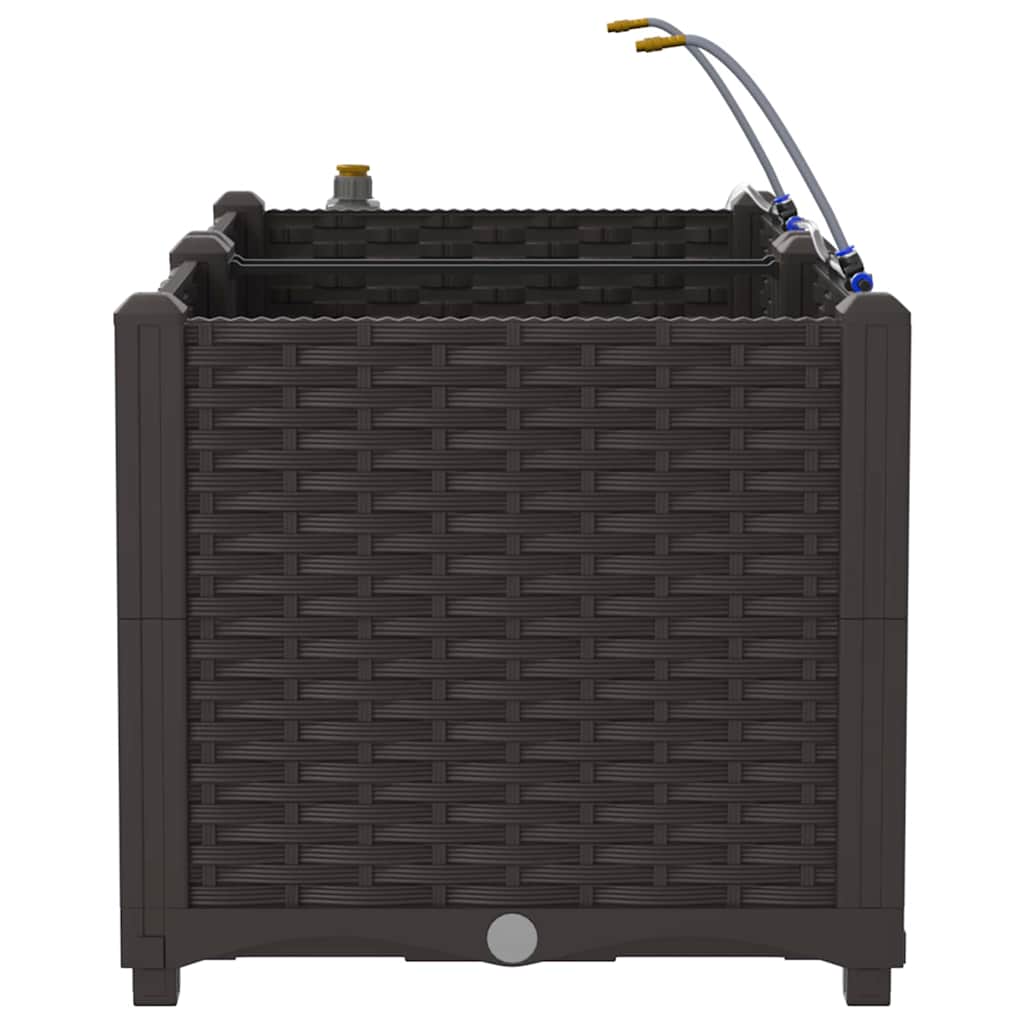 vidaXL Garten-Pflanzgefäß 2 pcs Braun Stahl