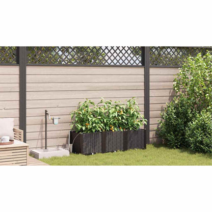 Garten-Pflanzgefäß 3 pcs Braun Stahl