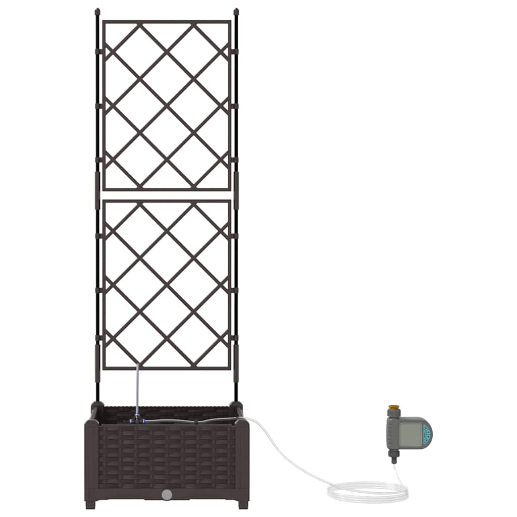 Garten-Pflanzgefäß Braun 40 x 40 x 126 cm Stahl