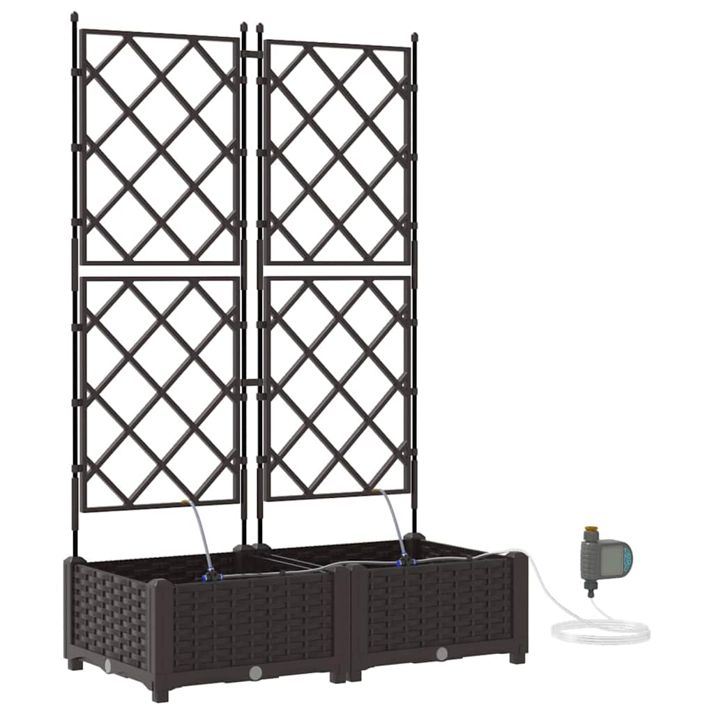 Garten-Pflanzgefäß 2 pcs Braun Stahl