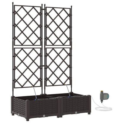 Garten-Pflanzgefäß 2 pcs Braun Stahl