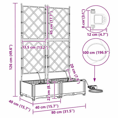 Garten-Pflanzgefäß 2 pcs Braun Stahl