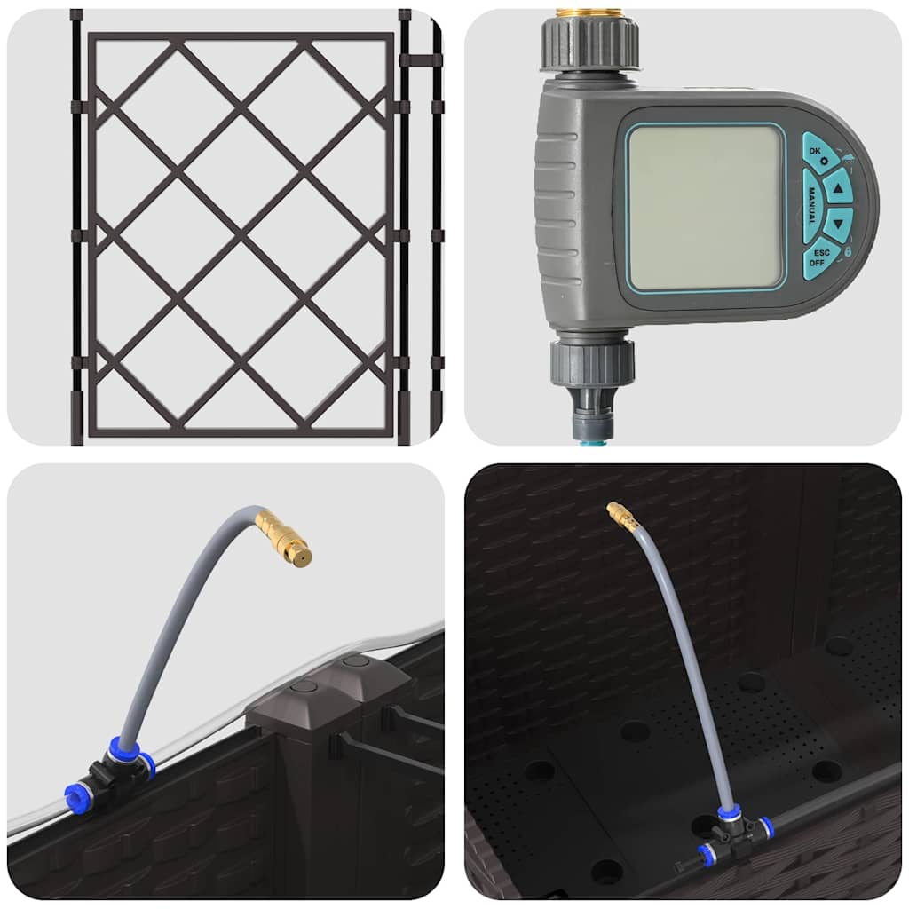 Garten-Pflanzgefäß 2 pcs Braun Stahl