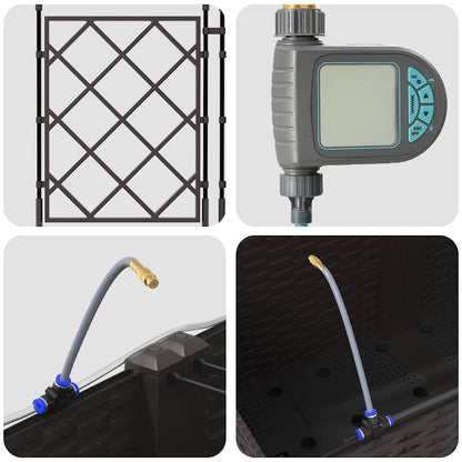 Garten-Pflanzgefäß 2 pcs Braun Stahl