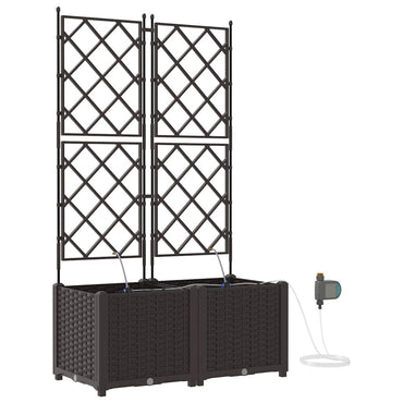 vidaXL Garten-Pflanzgefäß 2 pcs Braun Stahl