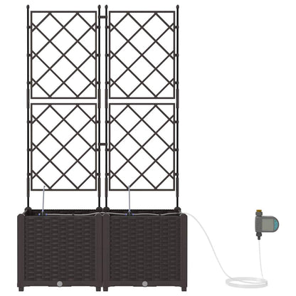 Garten-Pflanzgefäß 2 pcs Braun Stahl