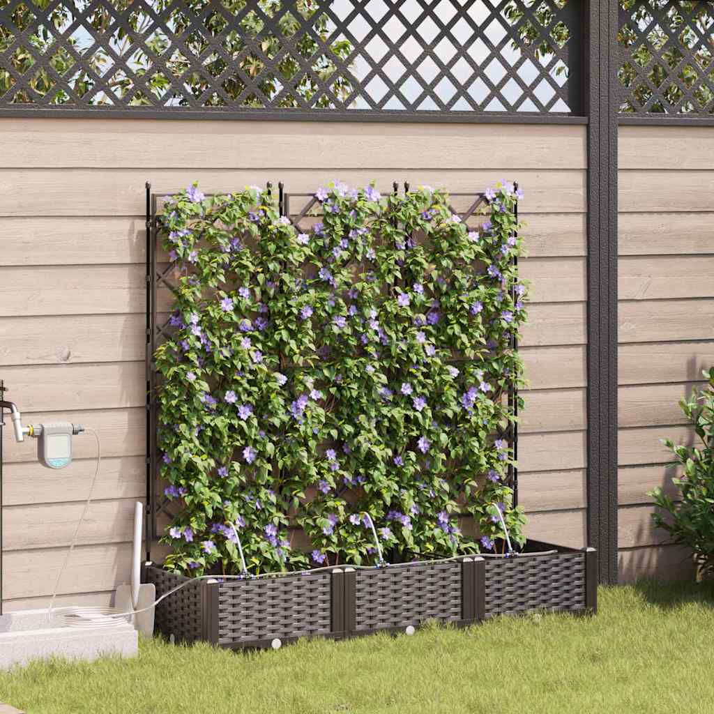 vidaXL Garten-Pflanzgefäß 3 pcs Braun Stahl