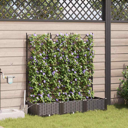 vidaXL Garten-Pflanzgefäß 3 pcs Braun Stahl