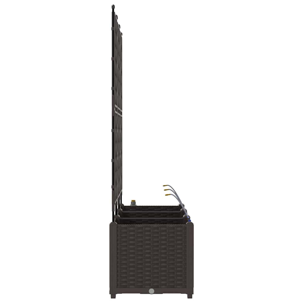 vidaXL Garten-Pflanzgefäß 3 pcs Braun Stahl