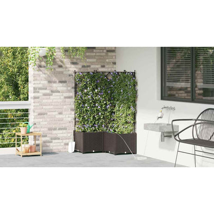 vidaXL Garten-Pflanzgefäß 3 pcs Braun Stahl
