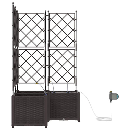 vidaXL Garten-Pflanzgefäß 3 pcs Braun Stahl