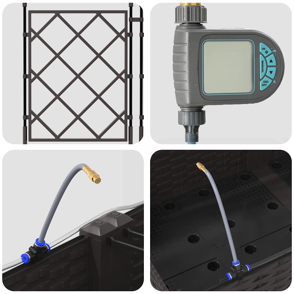 Garten-Pflanzgefäß 5 pcs Braun Stahl