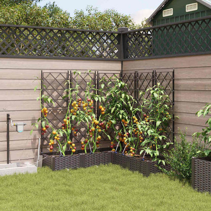 Garten-Pflanzgefäß 5 pcs Braun Stahl