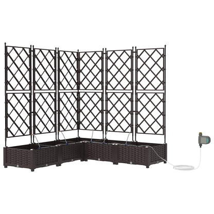 Garten-Pflanzgefäß 5 pcs Braun Stahl