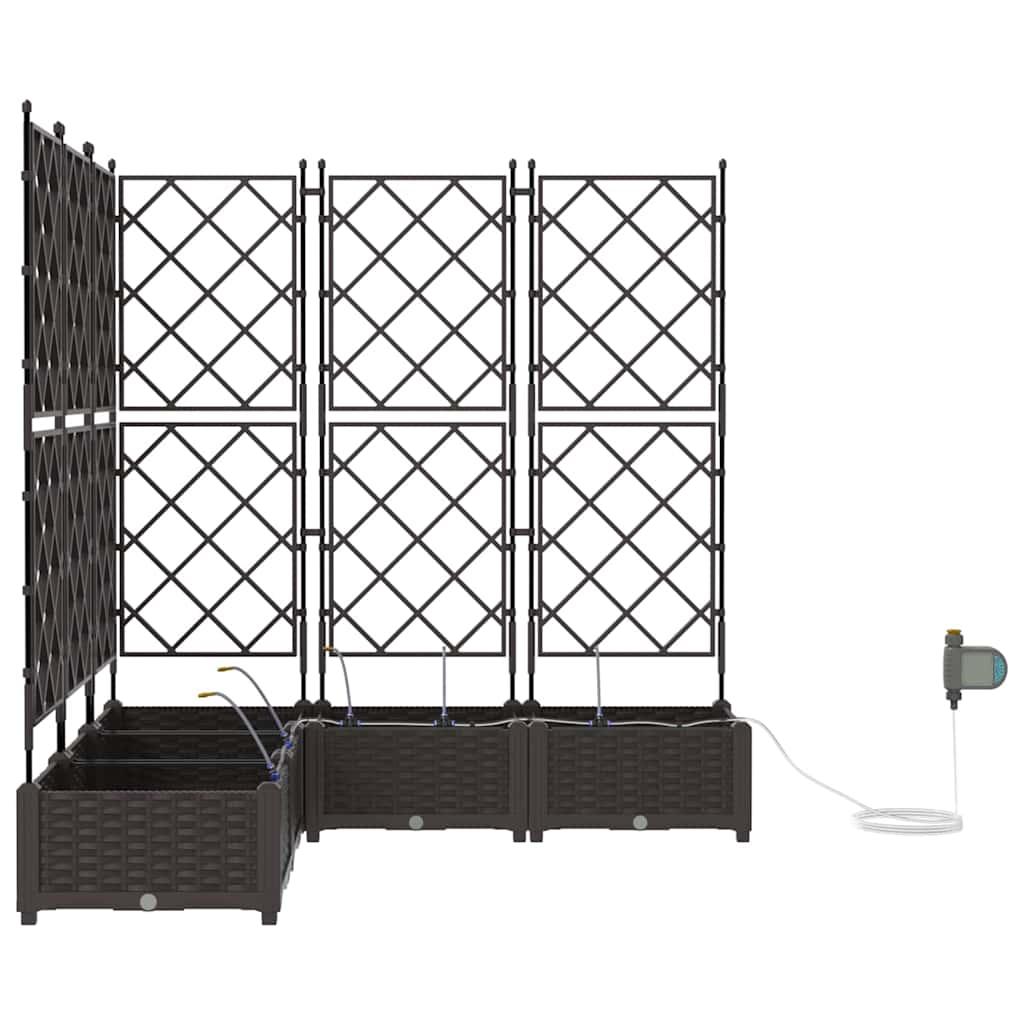 Garten-Pflanzgefäß 5 pcs Braun Stahl