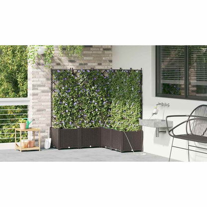 vidaXL Garten-Pflanzgefäß 5 pcs Braun Stahl