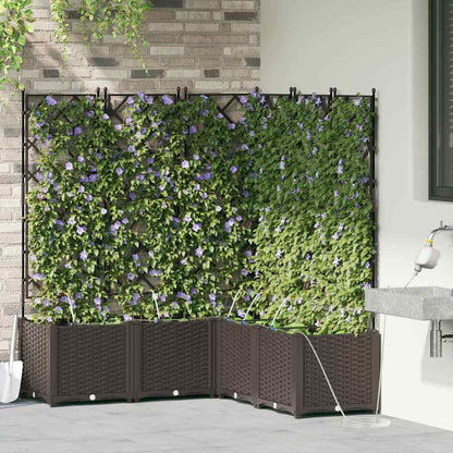 vidaXL Garten-Pflanzgefäß 5 pcs Braun Stahl
