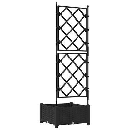 vidaXL Garten-Pflanzgefäß Schwarz 40 x 40 x 125,5 cm Stahl