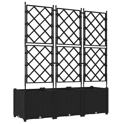 Garten-Pflanzgefäß 3 pcs Schwarz 120 x 40 x 143 cm Stahl