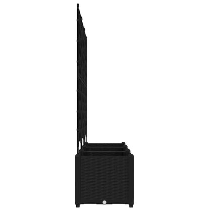 Garten-Pflanzgefäß 3 pcs Schwarz 120 x 40 x 143 cm Stahl