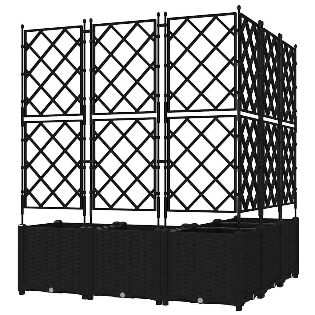 Garten-Pflanzgefäß 5 pcs Schwarz 120 x 120 x 143 cm Stahl