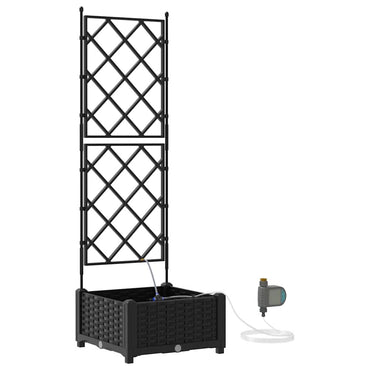 vidaXL Jardinière de jardin Noir 40 x 40 x 126 cm Acier
