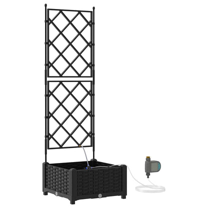 Garten-Pflanzgefäß Schwarz 40 x 40 x 126 cm Stahl