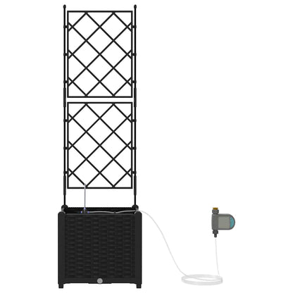 vidaXL Jardinière de jardin Noir 40 x 40 x 142 cm Acier