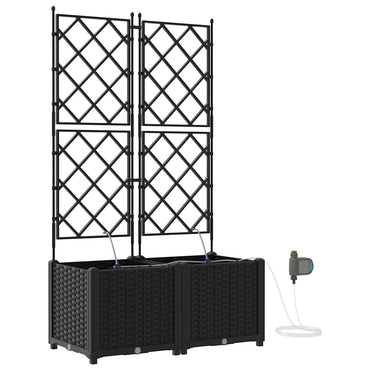 vidaXL Jardinière de jardin 2 pcs Noir Acier